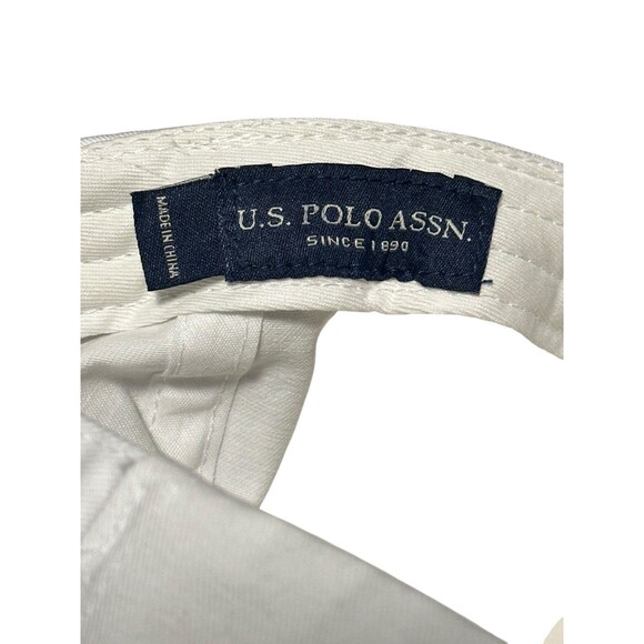 U.S. Polo Assn Baseball Cap Adjustable Strapback Men’s One Size White Hat - Picture 6 of 7